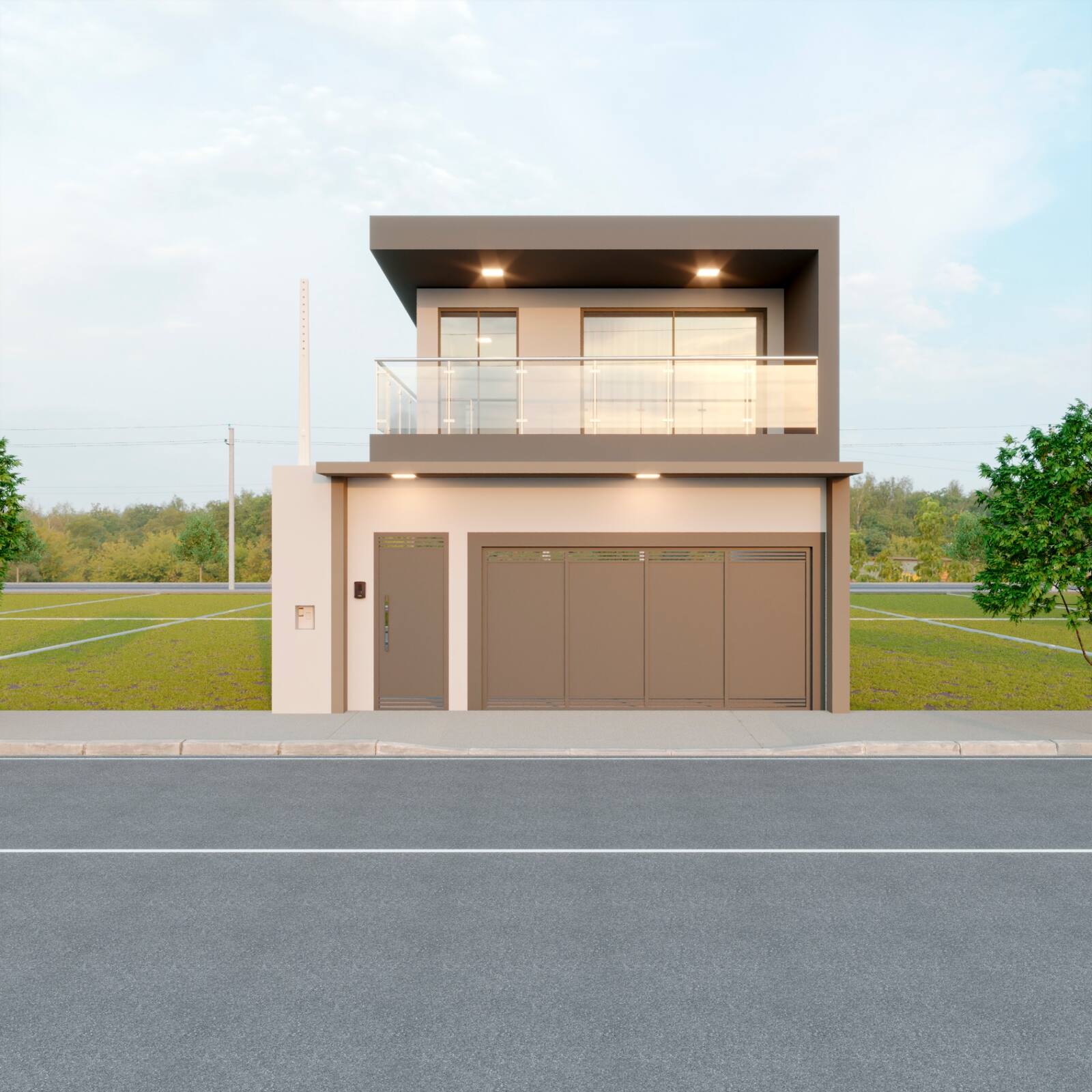 Lote com casa construída